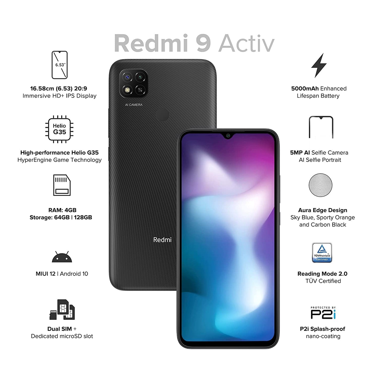 REDMI 9 ACTIVE 4/64GB BLACK