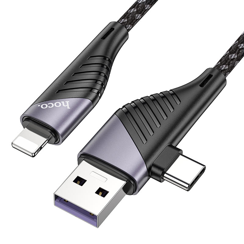 HOCO U95 2-in-1 Super Fast Charging Data Cable Type-C Type-C to Lightning NP