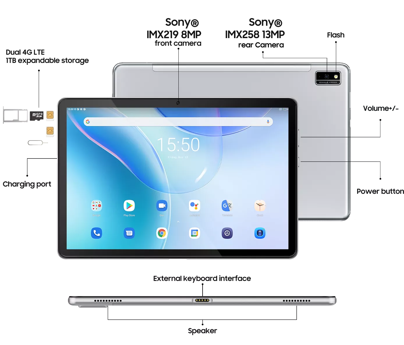 Blackview Tablet Keyboard for Tab 10 Pro