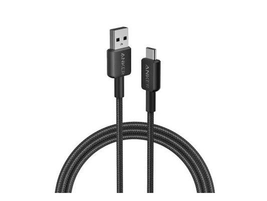 Anker 322 USB-A to USB-C Cable Braided (0.9m/3ft)-Black