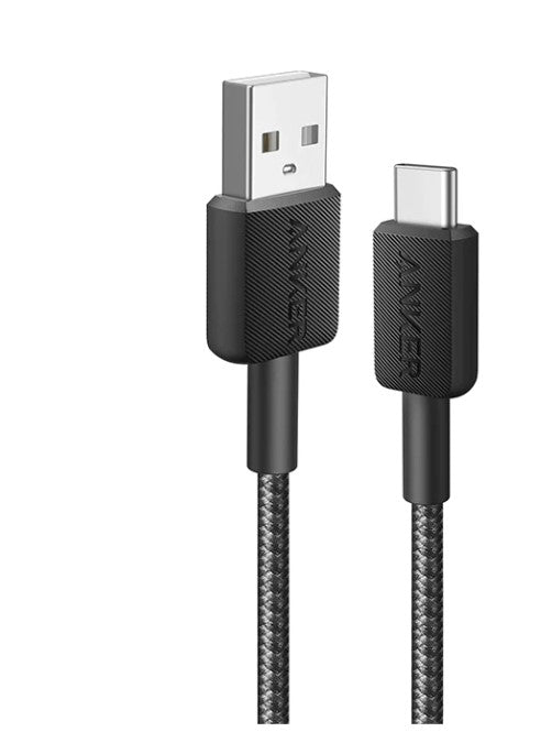 Anker 322 USB-A to USB-C Cable Braided (0.9m/3ft)-Black