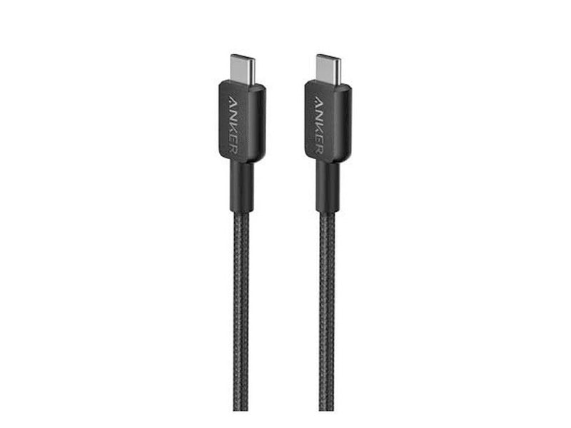 Anker 322 USB-C to USB-C Cable 60W Braided (0.9m/3ft) Black