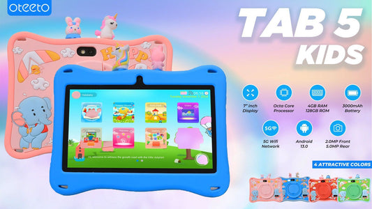 Oteeto Tab 5 7Inch IPS Display Kids 5G Tablet With 4 GB RAM 128 GB ROM